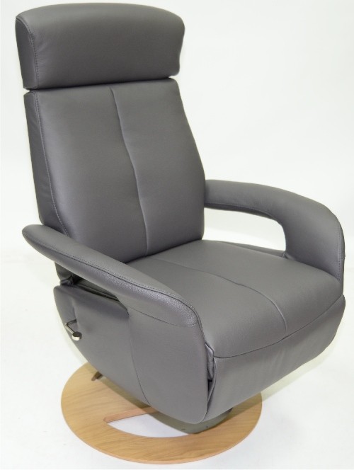 sitbest slimline urban grey leather